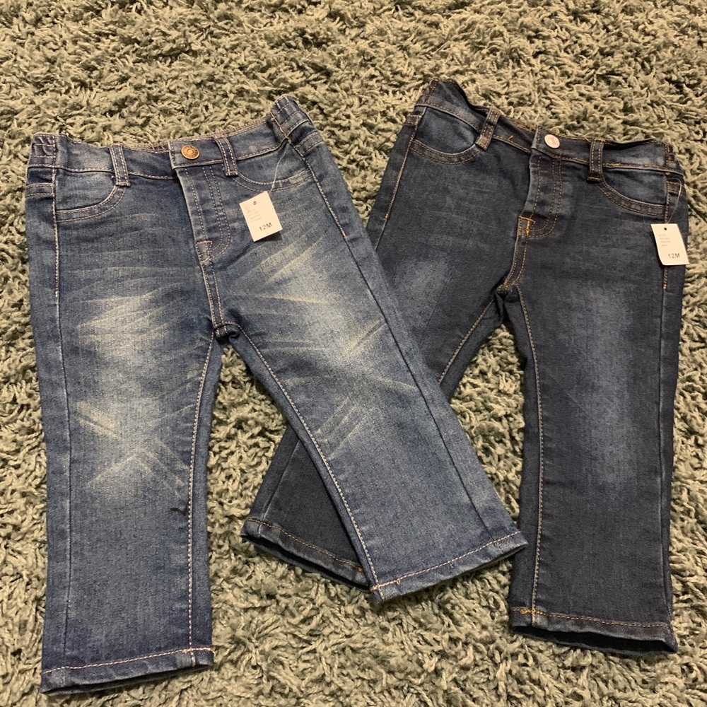 2 pairs NWT 7 for all mankind jeans - 12 mo boy